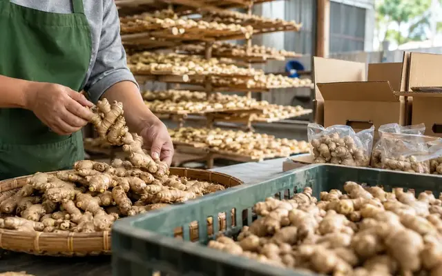 Ginger as an Agricultural Commodity: Sorting, Drying and Market Preparation